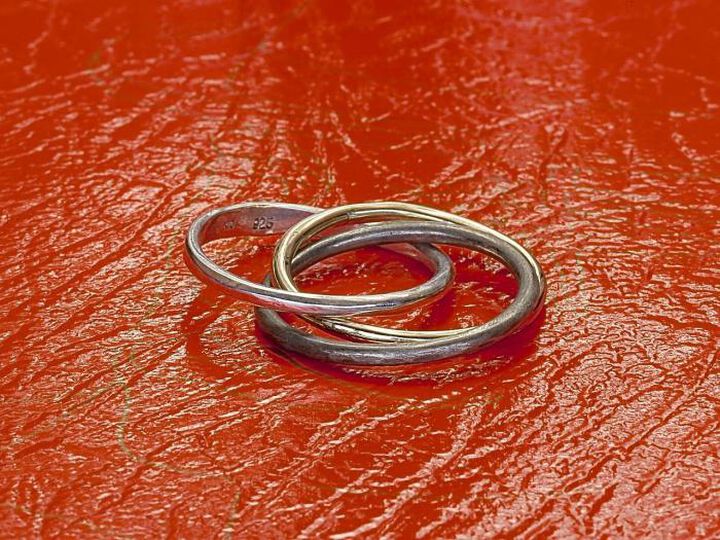 HYO-247BRS Brass Crooked Trinity RING,, medium image number 3