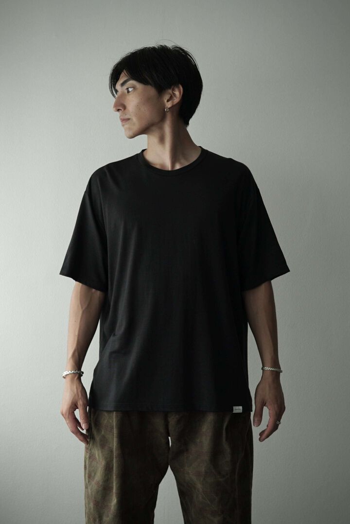 【CAPERTICA】CAP711CS26 Super140s Washable Wool Jersey / S140 Wool Tee,CHESTNUT, medium image number 7
