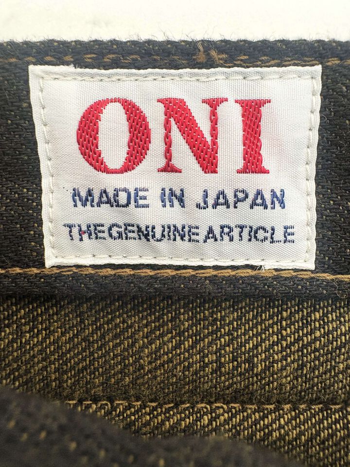 ONI246-BKOL 12.5oz Black x Olive Selvedge Denim Neat Straight,, medium image number 7
