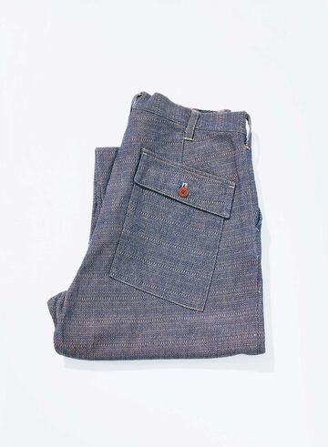 SJAP26-KSK Kanoko Aimadara Trousers (INIDGO x BROWN),, small image number 0