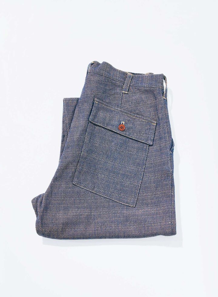 SJAP26-KSK Kanoko Aimadara Trousers (INIDGO x BROWN),, medium