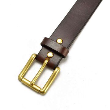 EGB40137AB Belt Men's Leather UK saddle leather 40mm width harness belt-NAVY-37inch (94cm) Limited color,NAVY, small image number 5