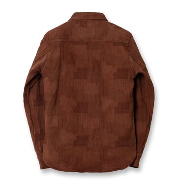 5717 Amami Mud Dyed Jacquard Shirts,BROWN, small image number 1