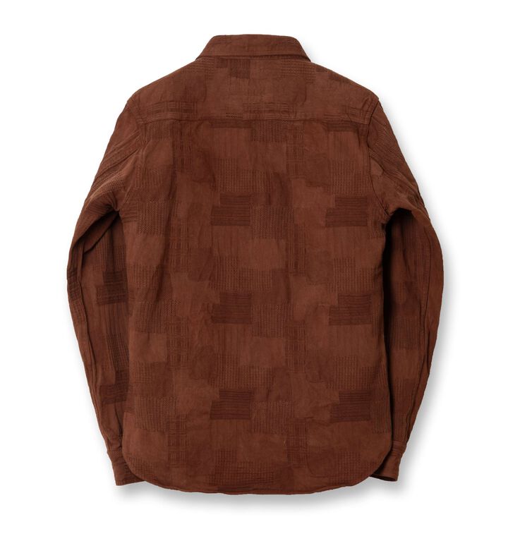 5717 Amami Mud Dyed Jacquard Shirts,BROWN, medium image number 1