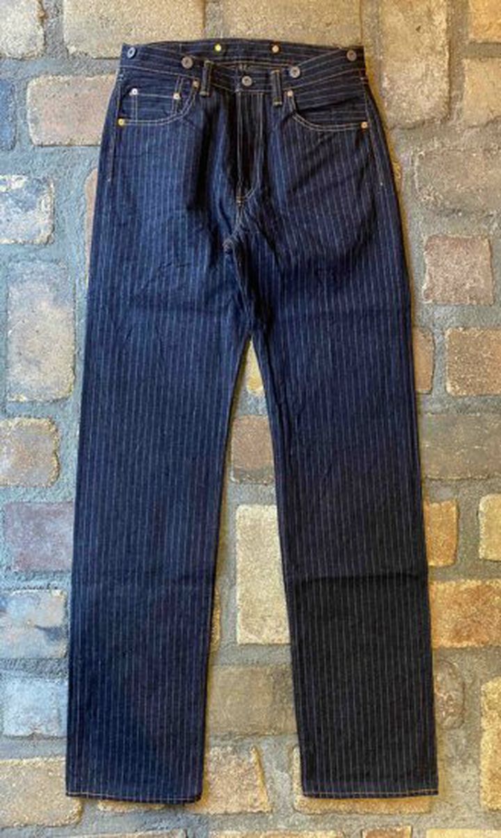GZ-16LST-03 16oz Drop Needle Herringbone Loose Straight Jeans 