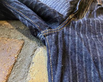 GZ-16LST-03 16oz Drop Needle Herringbone Loose Straight Jeans -One Wash-30,, small image number 4