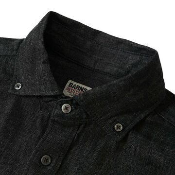 BR-25338 8oz DENIM WIDE SPREAD Collar BD L/S Shirt,BLACK, small image number 7