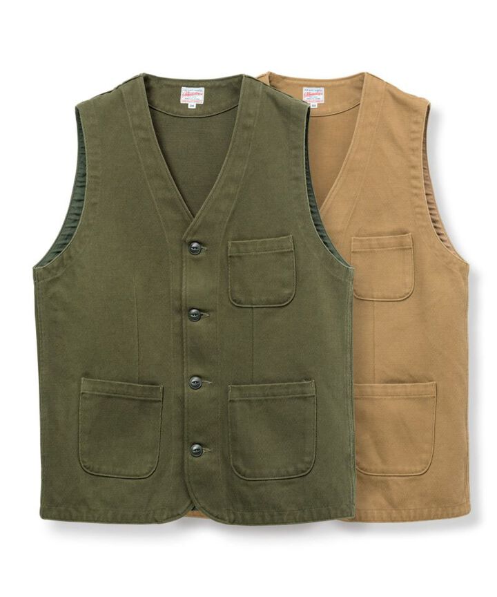 04-054 Military Whipcord Vest-BEG-38,BEG, medium image number 0