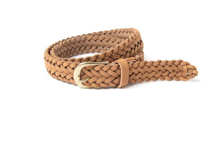 SDL-7015 Mesh Leather Belt【WOMEN'S】,CAMEL, medium image number 0