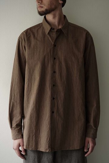245SH03 Cotton/Linen Stripe / The Shirts,KAKISHIBU, small image number 1