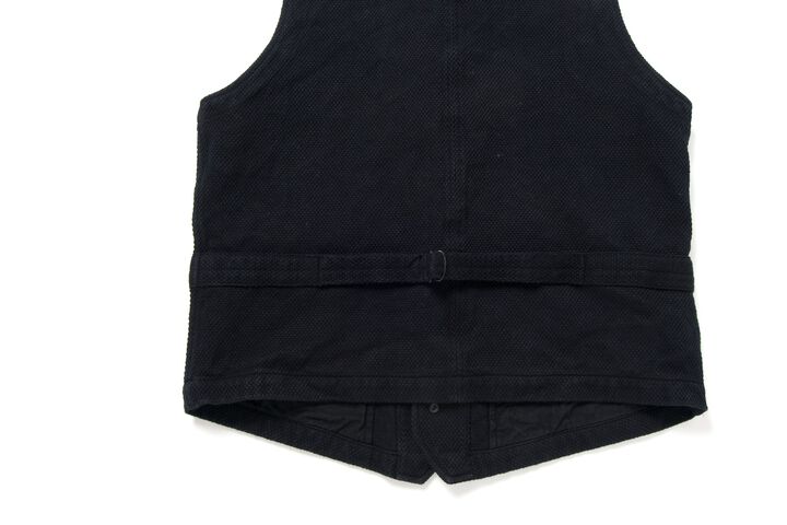 4573 Kyoto Black Dyed Sashiko Vest -46,, medium image number 4