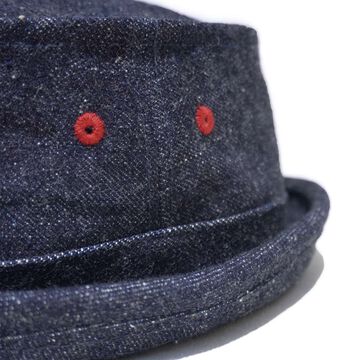 SJ401HT-15oz Denim Porkpie Hat,, small image number 3