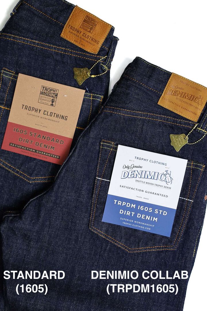 TRPDM1605 14.5oz TROPHY CLOTHING × Denimio COLLAB DIRT DENIM REGULAR STRAIGHT,, medium image number 16
