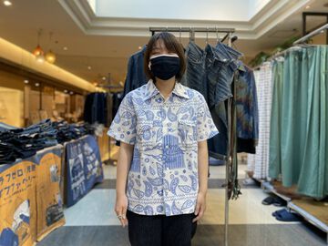 GZ-OPCBN-0404 open collar S/S shirts bandana pattern BL-BLUE-S,BLUE, small image number 6