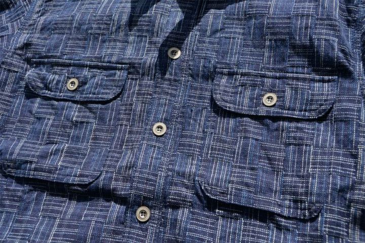 SSS21IK PURE INDIGO ICHIMATSU WORK SHIRT-INDIGO KOUSHI-XS,INDIGO KOUSHI, medium image number 15