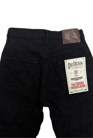 ONI222CCD-BKBK 15oz Crushed Concrete Denim Black x Black Kabuki Selvedge Super Wide Straight,, small image number 2